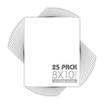 Mat Board Center Pack of 25 8x10 White Backing Boards - 4-ply Thickness ... - £34.81 GBP
