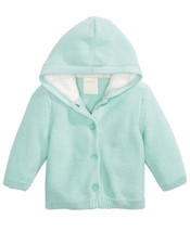 First Impressions Unisex Baby Faux Sherpa Lining Hooded Sweater, 3-6 Months - $24.02