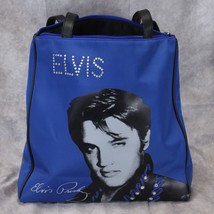 Elvis Presley Tote Handbag  Zipper Top Pockets Rhinestones Vintage - £19.68 GBP