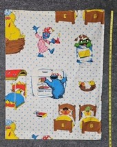 Vintage Sesame Street Muppet Characters Muppets Inc Sheet Fabric Piece 33x25 in - $19.79