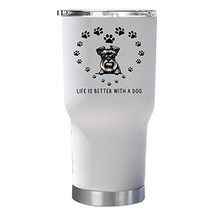 Life Is Better With A Miniature Schnauzer Tumbler 30oz With Lid Gift for Dogs Lo - £23.67 GBP