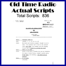 Old Time Radio actual scripts in PDF format    30&#39;s - 50&#39;s - £10.27 GBP