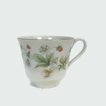 Vintage 1977 Royal Doulton Strawberry Cream Flat Coffee Cup Gold Rim  - $11.42