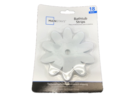 New Mainstays White Daisy Bathtub Strips 18 Pieces Helps Prevent Slipping - £11.24 GBP