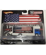 Custom Hot Wheels Team Transport FORD GRAN TORINO Trump MAGA w/ Real Rid... - $145.44