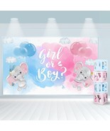 Baby Gender Reveal Backdrop Gender Reveal Decorations Set NEW - £31.60 GBP