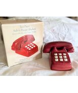 NIB Vintage Sakura Desk Telephone Two Piece Salt &amp; Pepper Shakers Push B... - $17.93 CAD