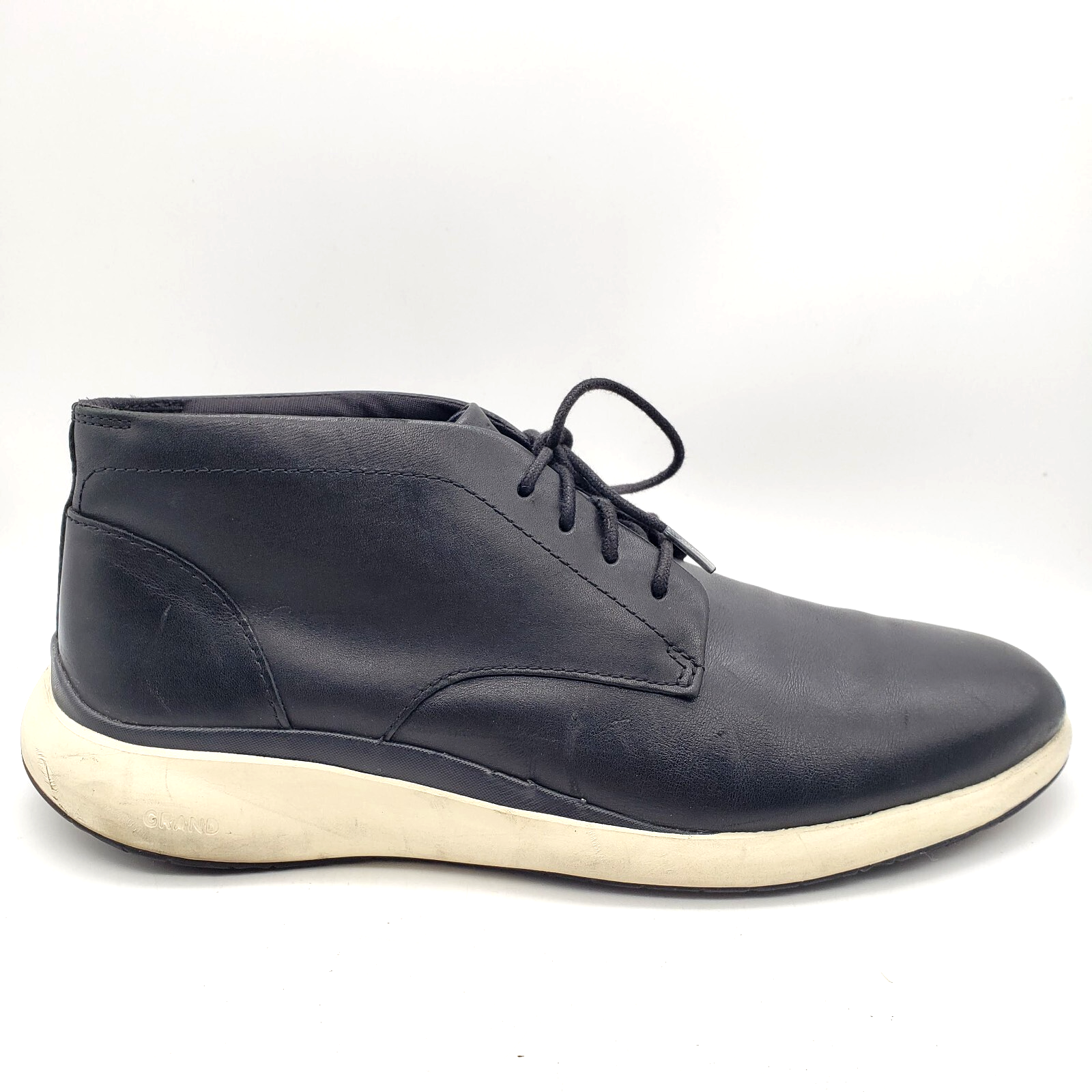 Cole Haan Shoes Men&#39;s 11 Grand Troy Chukka Boots Black/Ivory C33195 Dres... - £18.58 GBP