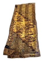 Adrienne Vittadini Animal Print 100% Silk Scarf Oblong 52&quot;x12&quot; - £10.35 GBP