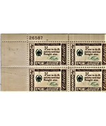 1960 .04 cent American Credo: Benjamin Franklin - Plate Block 4 U S Stamps - €1,95 EUR