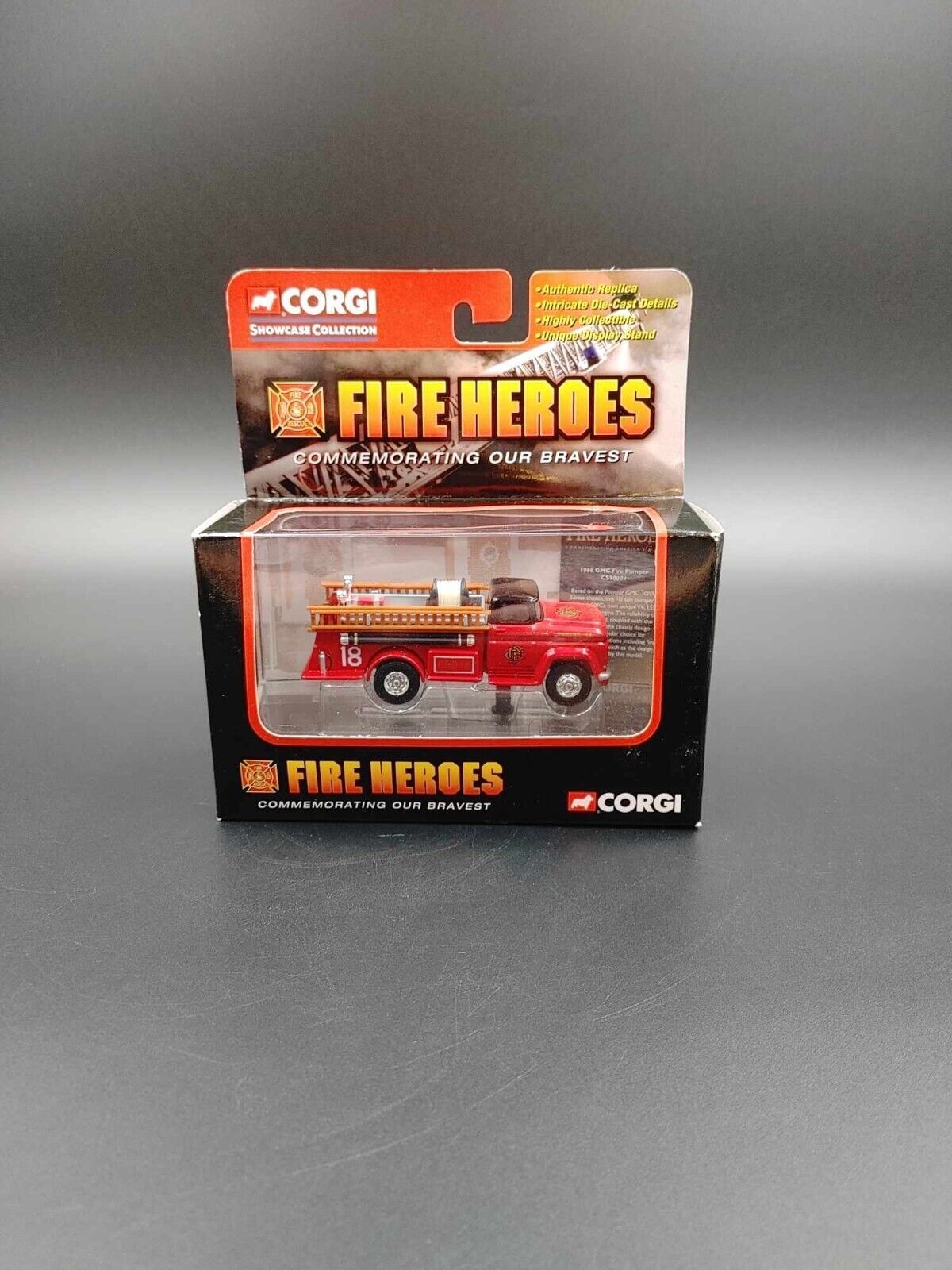 2002 Corgi Fire Heroes 1966 GMC Fire Pumper CS90009 Chicago FD Die Cast - $11.83