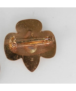 Vintage Girl Scout Trefoil Pin Membership Pin Gold Tone Metal Badge 1&quot;  ... - $20.55 CAD
