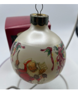 Hallmark Santa&#39;s Visitors Glass Ball Ornament Norman Rockwell Vintage 1995 - £5.67 GBP