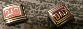 Essenza Italian Charm - Links Together Makes A Bracelet -CHARM - Dad Burgundy - £1.19 GBP