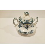 Johnson Bros - Regent - Sugar Bowl with Lid 6 inch - Vintage Rare Aqua - £23.71 GBP