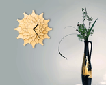 Ardeola design wall clock minimalist wood art cogwheel natural thumb155 crop