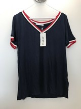 INSPOP Womens Deep V Neck Short Sleeve T-Shirt Large - $9.89