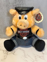 Harley Davidson Motorcycle Biker Plush Pig Hog 10 Inches 1993 with Tags - £11.01 GBP