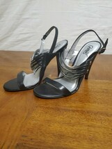 Carlos By Carlos Santana Medallion Black Leather Platform Stilettos Heel... - $26.95