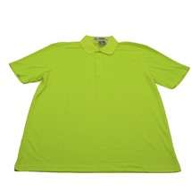 Clique Polo Shirt Mens XL Neon Yellow Casual Golf Golfing Rugby Athletic... - $18.69