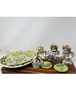 Vintage Popular Imports Mini Spring Tea Set Flowers Garden Cherubs - $30.06 CAD