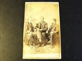 1870’s-Three (3) Gentlemen-Businessmen-Carte de Visite (CDV) Sepia Photo. - £11.97 GBP