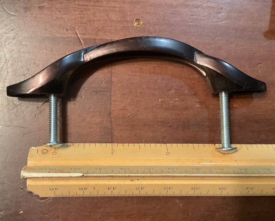 Lot 8 Bronze Tone Twisted Metal Cabinet Door Pulls Handles Mount Screws 3” Apart Item image 5