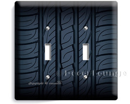 Speed racing sport car truck tire design double light switch cover wall ... - $22.99