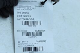 Alternator Fits 02-05 IMPREZA 51873 image 2