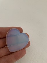 Natural Quartz Heart-Shaped Crystal Carved Love Reiki Healing Palm Stone - £6.29 GBP