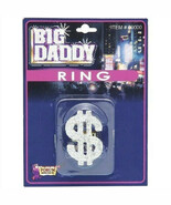 SPARKLING BIG DADDY DOLLAR SIGN GANGSTA BLING RING HALLOWEEN COSTUME ACC... - $5.82