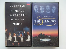 Carreras Domingo Pavarotti: The Three Tenors in Concert 1990 &amp; 1994 VHS Tape Lot - £8.87 GBP