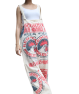 Flour Sack Chicken Rooster Hippie Overalls Coveralls  Cottage Core Boho ... - $142.17 CAD