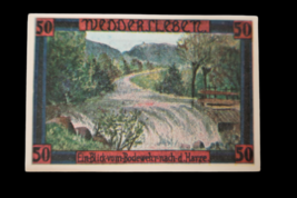 WW1 Notgeld Emergency 50 Pfennig Money Interbellum Weddersleben German Rare - $24.99