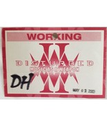 DISTURBED - 2003 MUSIC AS A WEAPON ORIGINAL CONCERT TOUR CLOTH BACKSTAGE... - $10.00