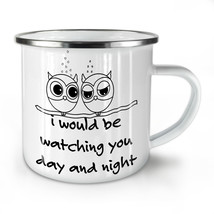 Owl Love Cool Joke Funny NEW Enamel Tea Mug 10 oz | Wellcoda - £20.07 GBP