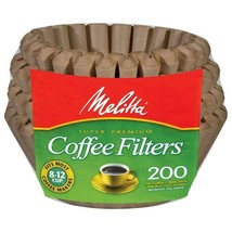 Melitta Coffee &amp; Tea Filters Basket Coffee Filters, Natural Brown 200 count - £8.23 GBP