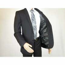 Men's Suit Wool Cashmere Georgio Cosani Two Buttons 910-04 Gray Pinstripe image 4