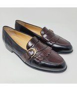 Caporicci Mens loafers Sz 10.5 M Slip-On Buckle Dress shoe Italy two tone - £277.45 GBP