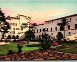 Contea Tribunale Casa Santa Barbara Ca Unp Mano Colorato Fototipia Carto... - $5.08