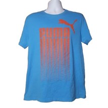 PUMA Blue and Red Short Sleeve T Shirt Size Large - £17.39 GBP
