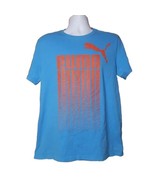 PUMA Blue and Red Short Sleeve T Shirt Size Large - £16.44 GBP