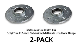 STZ 311UF-112 1-1/2&#39;&#39; FIP each Galvanized Malleable Iron Floor Flange (2... - £17.55 GBP