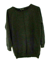 H&amp;M Basic Sweatshirt Size Xs Crew Neck Dark Gray Long Sleeved Relax Fitted L/S - £10.95 GBP