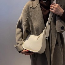 Popular  Bag  Strap Bag 2021  Fashion Lady  Simple Underarm Bag Retro Solid Colo - £146.20 GBP