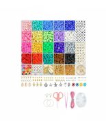 DIY Bracelet Kit for Kids, 5000 Polymer Clay Beads with Charms for Jewelry
