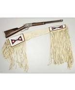 Indian Beaded Rifle Scabbard Sioux Style Suede Leather Native American - £109.64 GBP