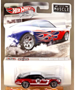 2012 Hot Wheels Racing Muscle '69 FORD MUSTANG BOSS 302 Black/Red w/Real Riders - $55.50