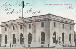 Laramie Wyoming Stati Uniti Governo Costruzione Cartolina 1910 - £8.65 GBP