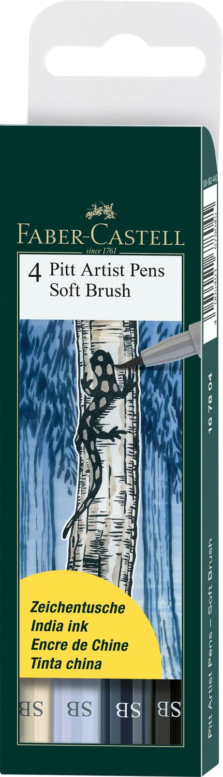 Faber-Castell Pitt Artists Shades of Blue Pen Brush (Wallet of 6) - £10.14 GBP